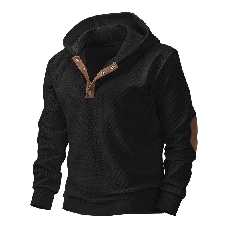 2026 Lente Heren Trendy Jacquard Gebreide Casual Hoodie