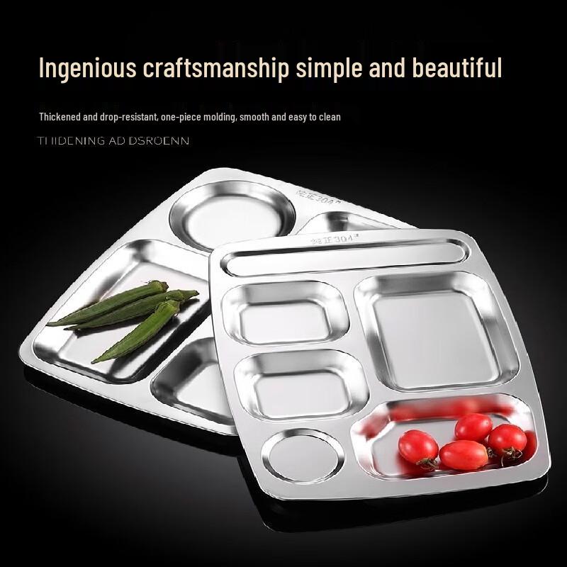 Molona Stainless Steel Divided Meal Tray Set