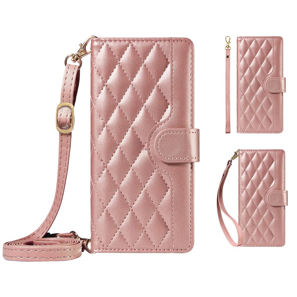 Etui na telefon z paskiem na ramię i nadgarstek dla Samsunga Galaxy S23 S21 FE S24 Ultra S22 Plus A16 A06 A55 A35 A25 A15 A05S A05 z portfelem