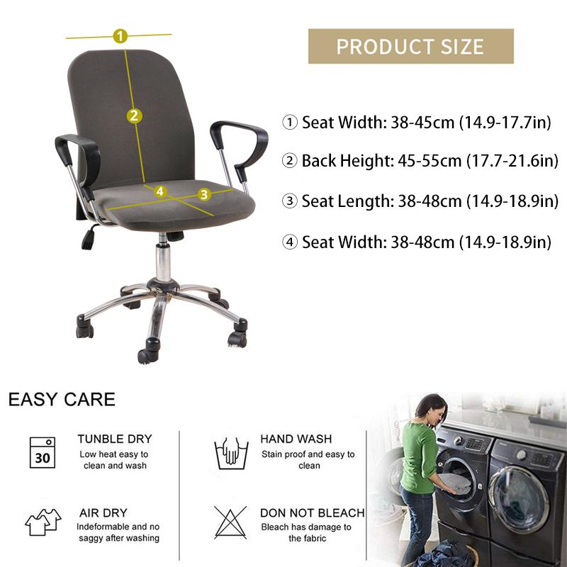 Geometry Computer Chair Cover Spandex Stretch Printed Office Chair Protective Covers Anti -Dirty Removable Machine Washable Armchair Seat