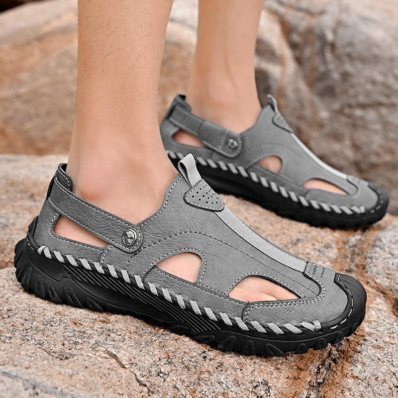 Summer hot selling men's baotou sandals Handmade sandals Non-Slip Beach Comfortable and breathable Leisure Travel shoes