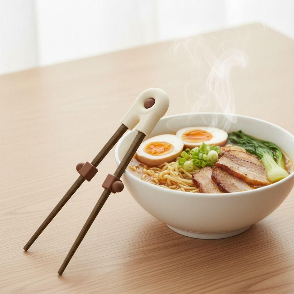 With Storage Box Training Chopstick Wood Non Slip Chopsticks Trainer Detachable Silicone Connector Chopstick Training Helper