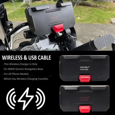 NEW For BMW R1200GS R1250GS R 1250 GS F800GS F700GS S1000XR ADV Motorcycle Wireless Charging GPS Phone Holder Navigation Bracket
