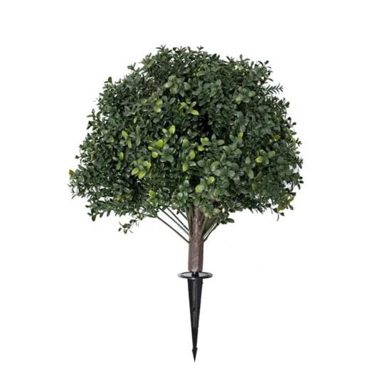 Artificial Topiary Ball Boxwood/Pine with Ground Spike Tree/Rose/Lavender Shrub 24 Inch Faux Fake Bushes Trees
