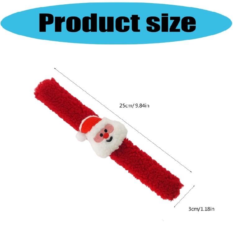 Christmas Character Costume Props Plush Snap On Wristband For Childrens School Event Safe Design