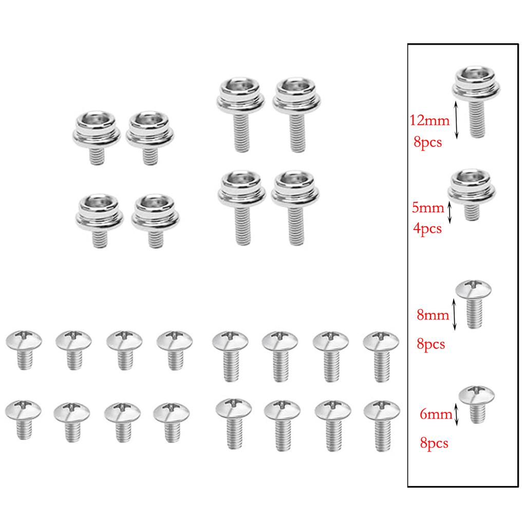 Sports Equipment Maintenance 5 6 10 12mm Helmet Repair Screws Stainless Steel Sport Screws Repair Tool Stainless Fasteners