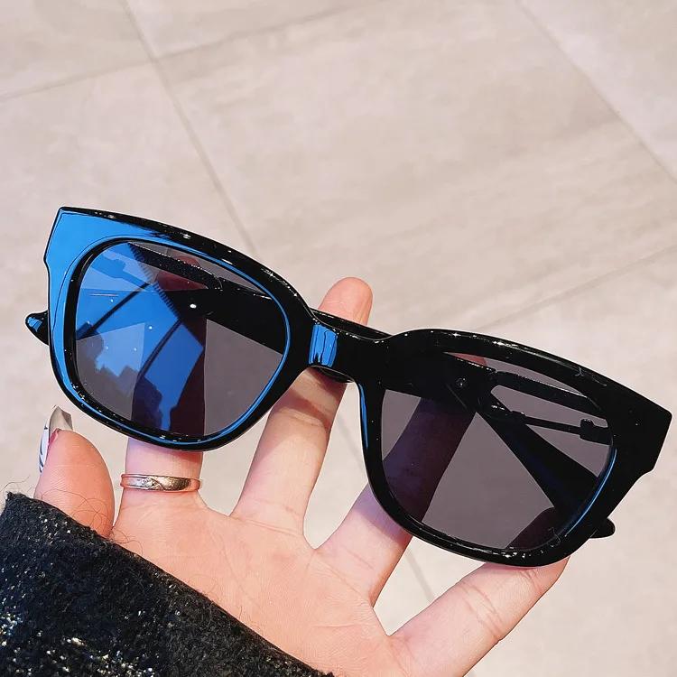 Unique Blue Square Rivet Sunglasses Women  Brand Rectangle Metal Sun Glasses Trendy Hollow Out Frame Men Shade Eyewear Uv400