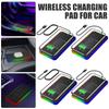 20W Fast Wireless Phone Charger Car Charging Pad with Non-Slip Base 8 Ambient Lights Universal Phone Cordless Charging Mat