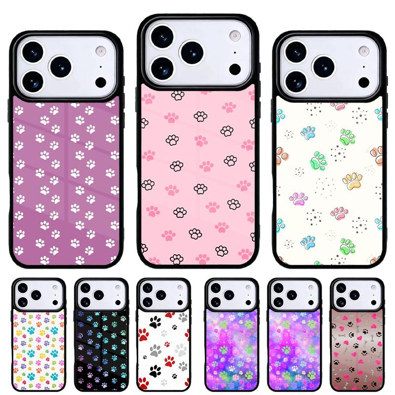 cat Dog paw design Phone Case for iPhone 17 16 15 14 13 Pro Max Back Cover for 12 11 Pro Coque