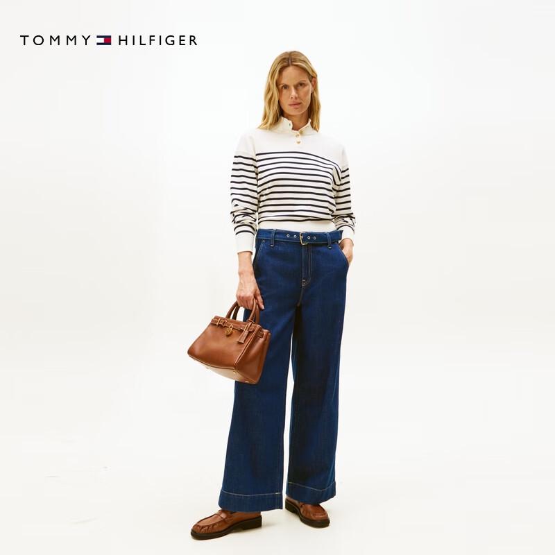 Tommy Hilfiger Women's Striped Mock Neck Knit Top