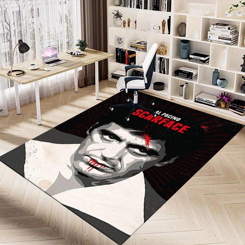 1 Stück Scarface Büroteppich Stuhlunterlage Weich, Bequem, Ganzjahres, Perfekt für Zuhause, Schlafzimmer oder Bürodekoration, Perfektes Geschenk für