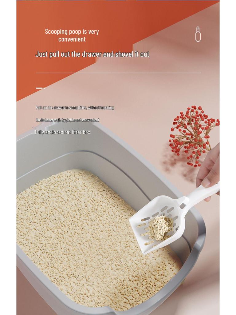 Extra große geschlossene Katzentoilette, Anti-Spritz-Design für Kätzchen & Erwachsene