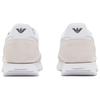 Emporio Armani EA7 PU Polyester Leather Nylon Round Toe Lace-Up Flat Low-Top Casual Shoes Unisex Sneakers White X8X101XK257U426