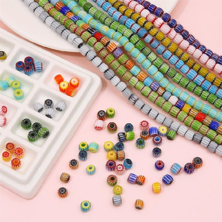 10 Pack Resin Pumpkin Beads Colorful Beads Handmade Craft Beads for Creative Hand Strands and Necklace Accessories