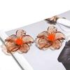 1 Pair Women Earrings Transparent Flower Shape Acrylic Earrings Lightweight Stud Earrings Jewelry Gift