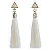 1pair Bohemian Women Ethnic Hanging Rope Tassel Earrings