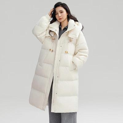 YAYA Women's Mid-length Hooded Down Jacket