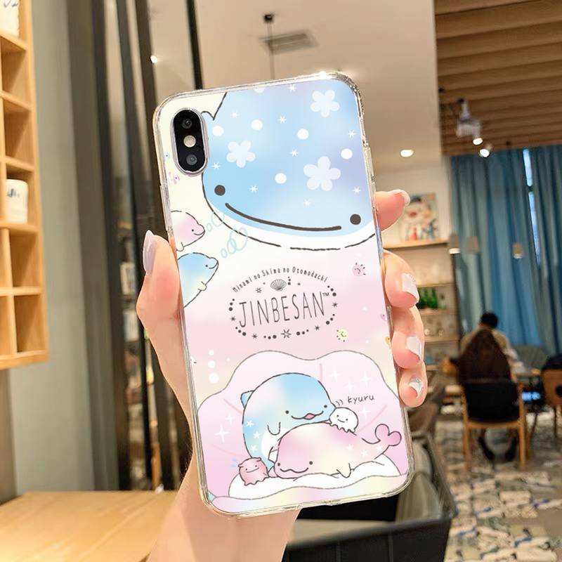 Cute kawaii Jinbesan Phone Case For iPhone 11 12 Mini 13 14 15 Pro XS Max X Plus SE XR Shell