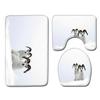 Animal Toilet Floor Mat Three-Piece Bathroom 3-Piece Carpet Doormat