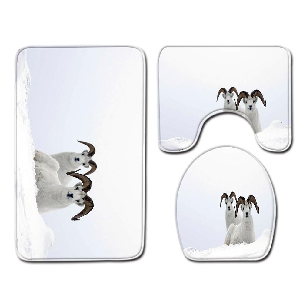 Zvířecí Toaleta Podložka na Podlahu Třídílná Koupelnová Třídílný Koberec Rohožka