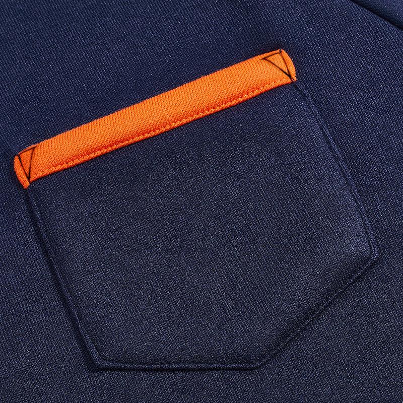 Winter wattierter Stehkragen Half-Zip-Pullover Herren Schwergewicht Lässig Colorblocking Taschen Locker Lässig Schwergewichtspullover