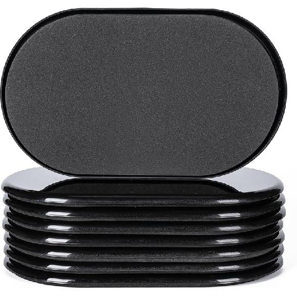Furniture Sliders, 8 Pcs 3 1/2'' Furniture Sliders Pads for Hardwood Floors, Chair Legs Floors Protectors, Reusable Round Glides Glider, Heavy Duty