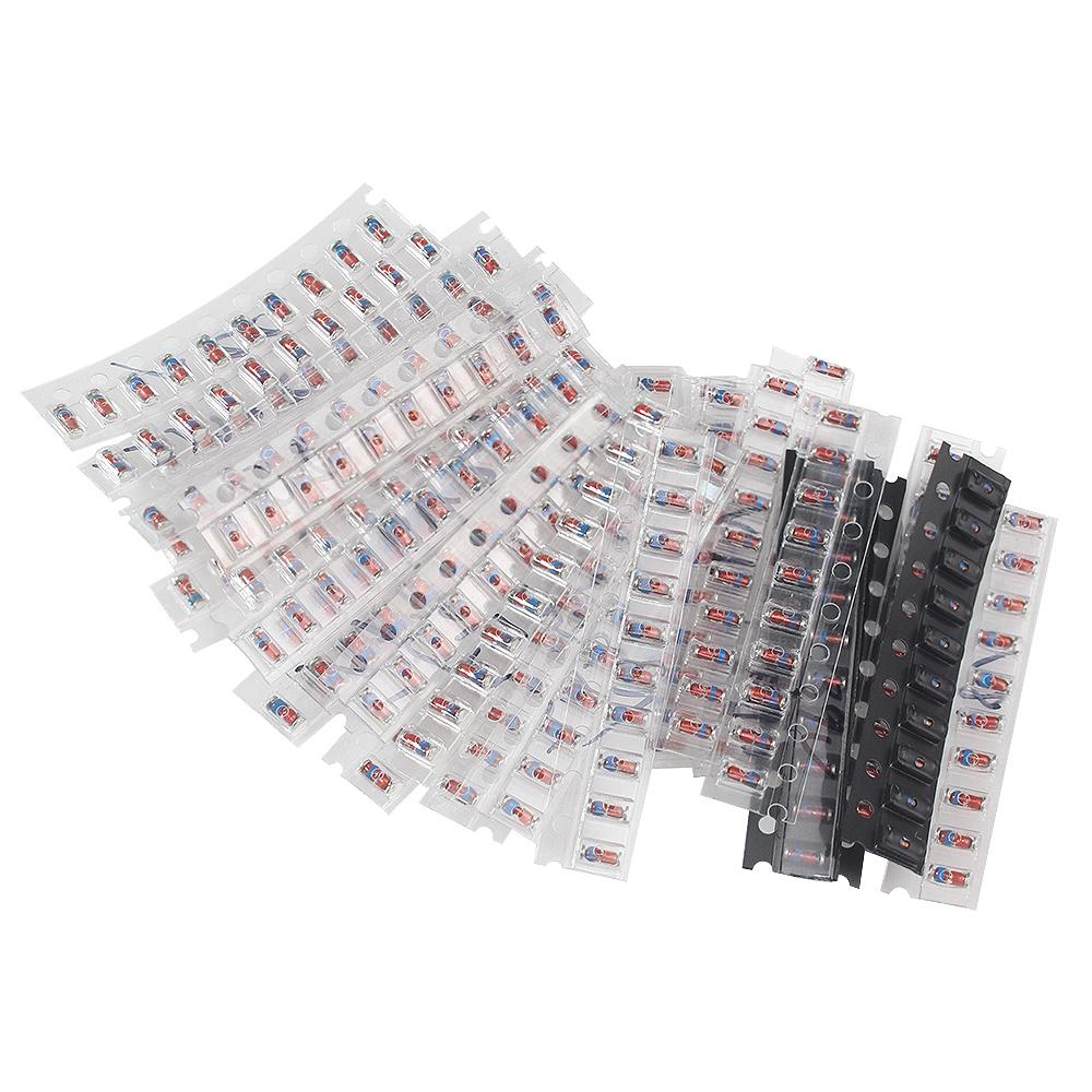 300PCS SMD LL34 Zener Diode Kit 0.5W 2V~39V/3V-24V Diode Combination Set 30 Values 15 Values DIY Electronic 3.3V 3.6V 3.9V 4.3V