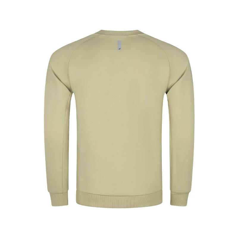 Asics Mens Reflective Night Vision Moisture-Wicking Quick-Dry Pullover Crewneck Sweatshirt Men sweatshirt Khaki 2031E859-300
