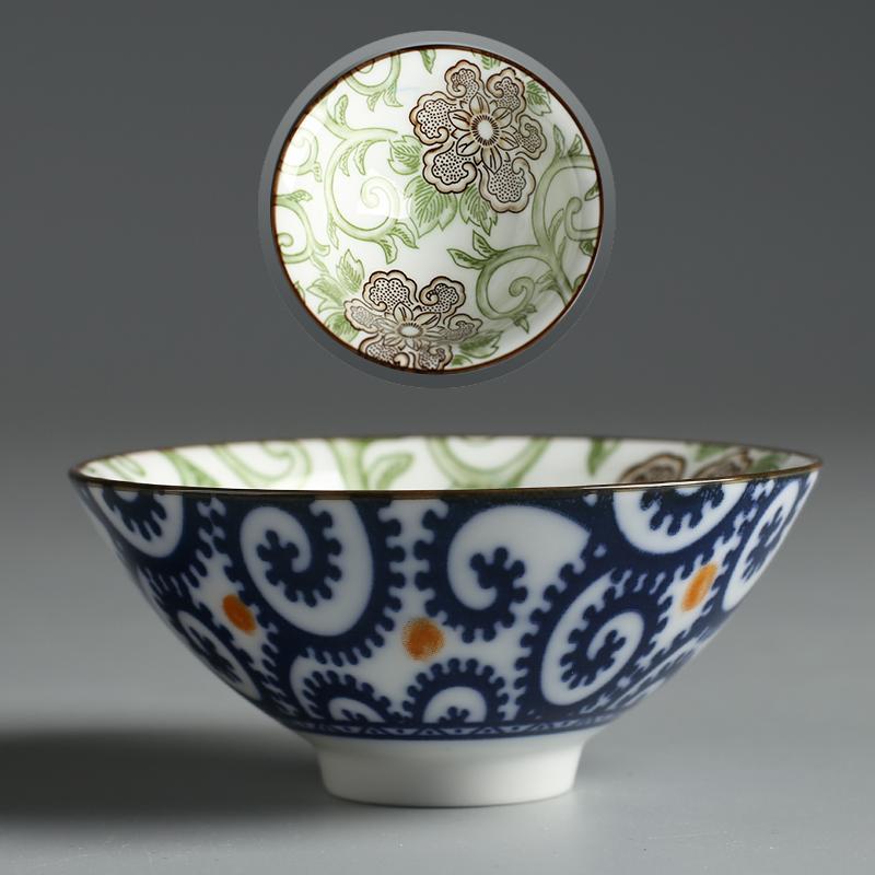 70ml Ceramic Large Master Tea Cup Blue and White Porcelain Kung Fu Tea Cup Douli Tea Bowl Personal Home Use Cup