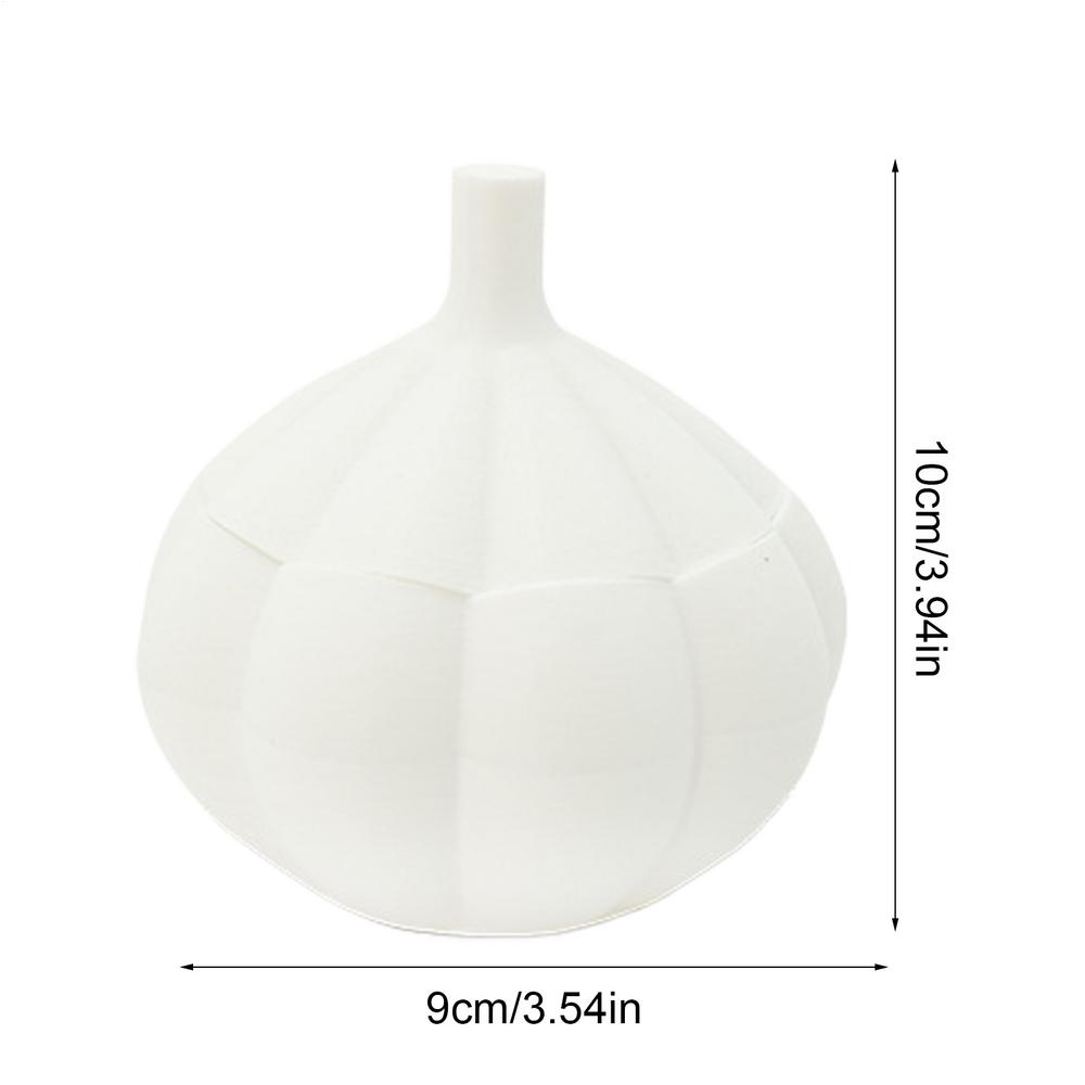 

Garlic Keeper For Counter Garlic Storage Container Food Prep Organizer Funny Cooking Gadget For Refrigerator Home RV Camping білий