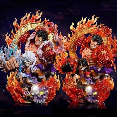 Anime Luffy One Piece Figures Monkey D. Luffy Straw Hat Group Awakening Action Figurka PVC socha kolekce Model Toys Gift
