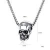 Europäische & Amerikanische Mode Totenkopf Herren Hip Hop Halskette - Halloween Anhänger