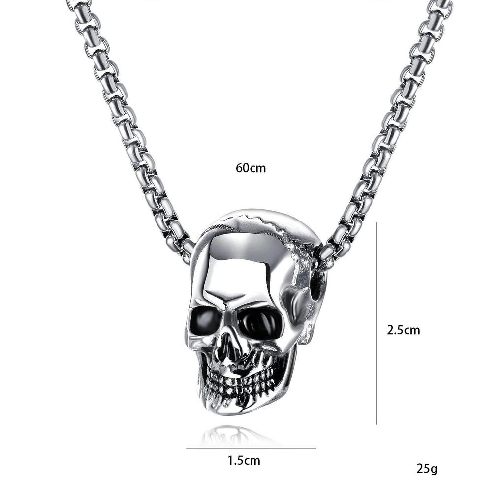 Europäische & Amerikanische Mode Totenkopf Herren Hip Hop Halskette - Halloween Anhänger