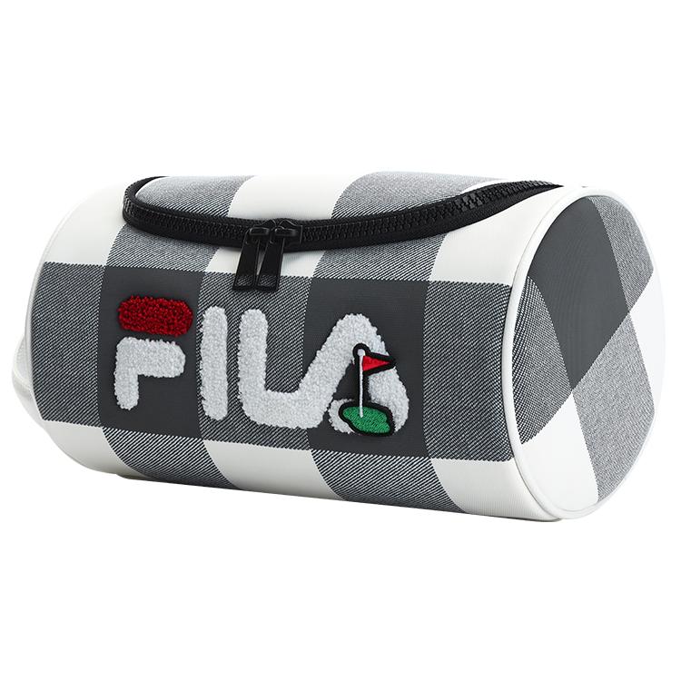 New FILA Athletics PU Storage Bag Handbag Clutch Small Women's Pitch Black A13W245169F-BK