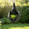 Novelty Bat Fan Gift 3D Printed Hanging Plant Pot, Shaped Planter, Creative Halloween Small Container Flowerpots, Gothic Holder for Indoor