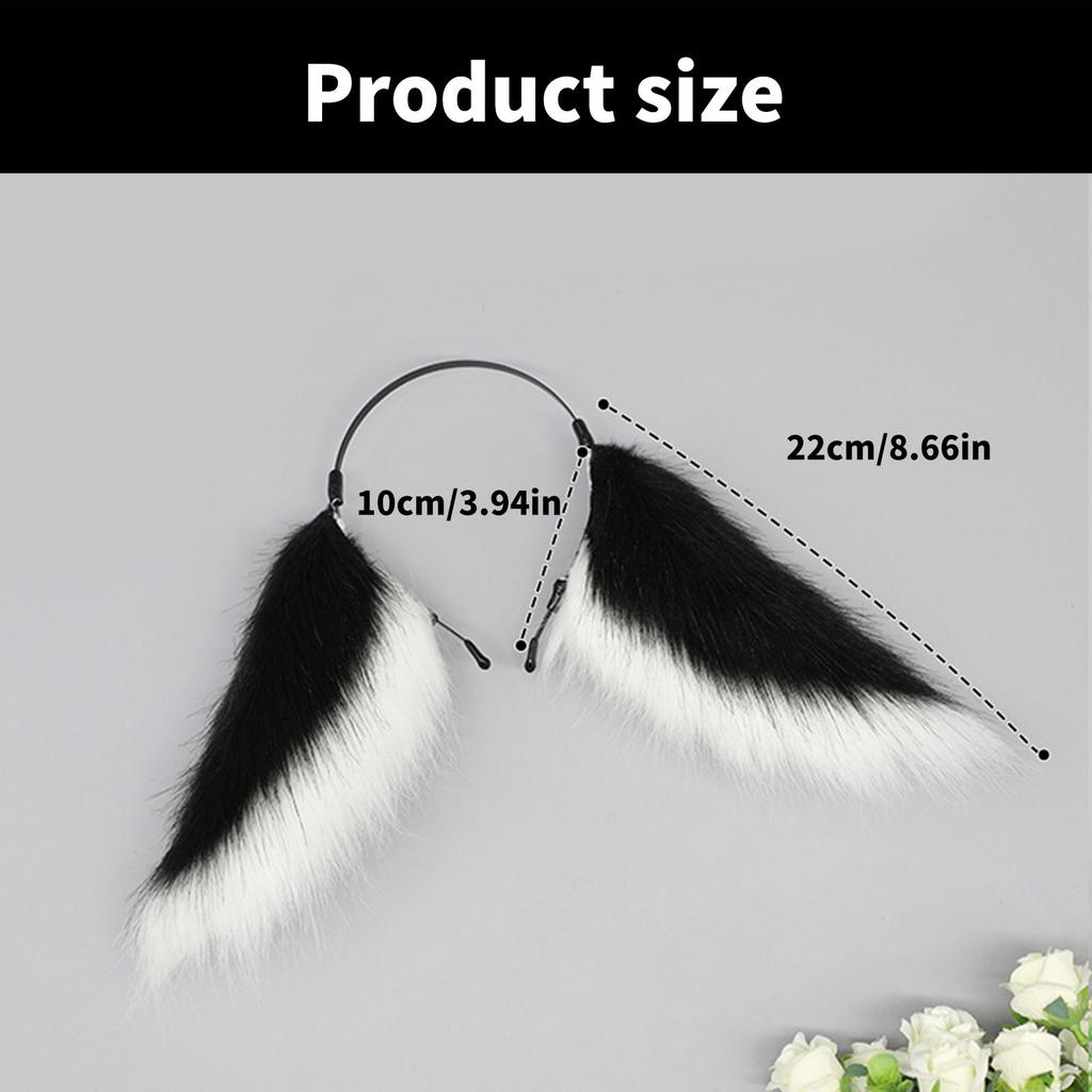 Fox Ear Headband for Halloween Party Maid Hairhoop Roleplaying Character Hairdband Costume Accessories Cosplay Headpiece