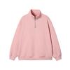330g Hua Cotton Autumn & Winter Women's Casual Half-Zip Sweatshirt with Semi-High Neck