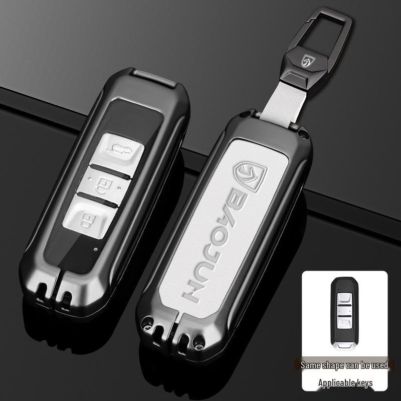 Baojun 560/530/510/E100/730/310w/E200 Car Key Case with Buckle - Metal Shell for Men and Women