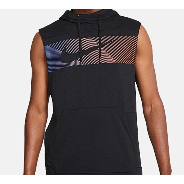 Nike As M Nk Dry Hd Po Sl Hooded Breathable Running Casual Sleeveless Vest Men Vests Black CJ4425-010