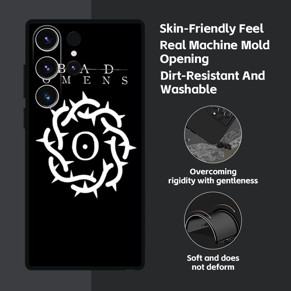 

Bad Omens Artwork logo Phone Case For Samsung Galaxy S25 S24 S23 S22 S21 S20 Plus Ultra Note20 Soft Black Galaxy S24 FE