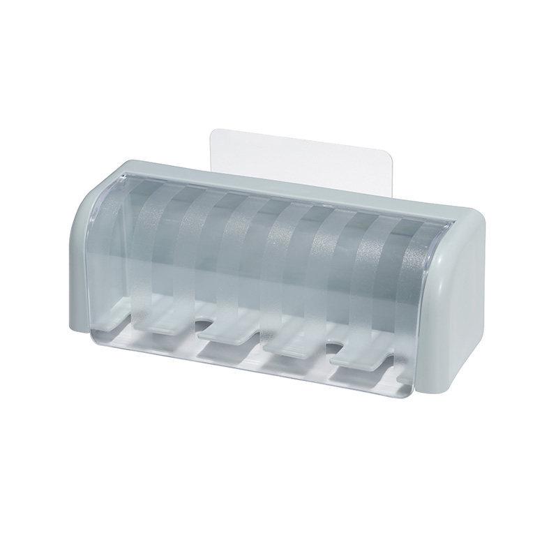 Toothbrush Holder: Punch-Free Wall-Mounted, Dustproof & Waterproof for Bathroom Storage