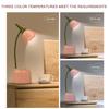 Cute Flower Reading Lamp with Phone Holder Student Dormitory Bedside Lamp Touch Switch 3 Level Dimming for Bedroom Living Room