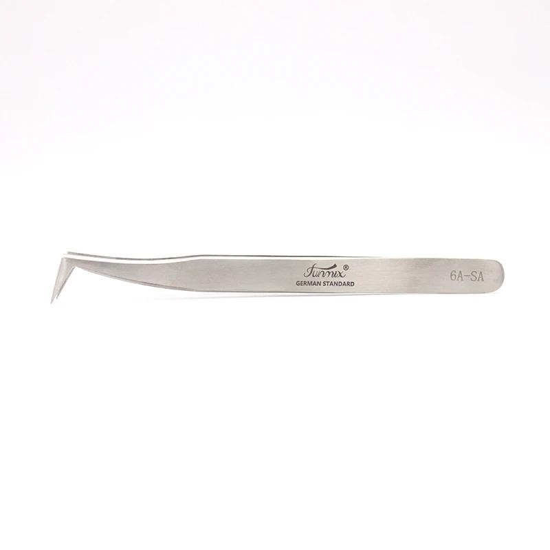 FUNMIX Stainless Steel Tweezers False Eyelash Extension Tweezers Anti-static Eyebrow Lash Tweezers Watchmaker Tools
