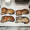 Anti-slip Tiger Carpet Rug 2D Flat Wolf Floor Mat New Lion Doormat  Bedroom Bathroom