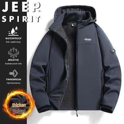 Ανδρικό αντιανεμικό μπουφάν με κουκούλα για υπαίθριες δραστηριότητες JEEP SPIRIT