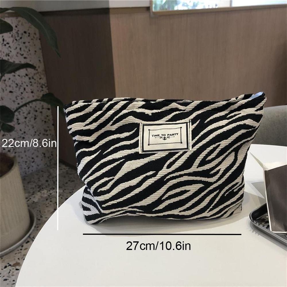 Fashion Leopard Print Zebra Print Makeup Bag, Wash Bag, Women's Handbag, Hand-held Bag, Convenient Large Capacity Storage Bag-ll