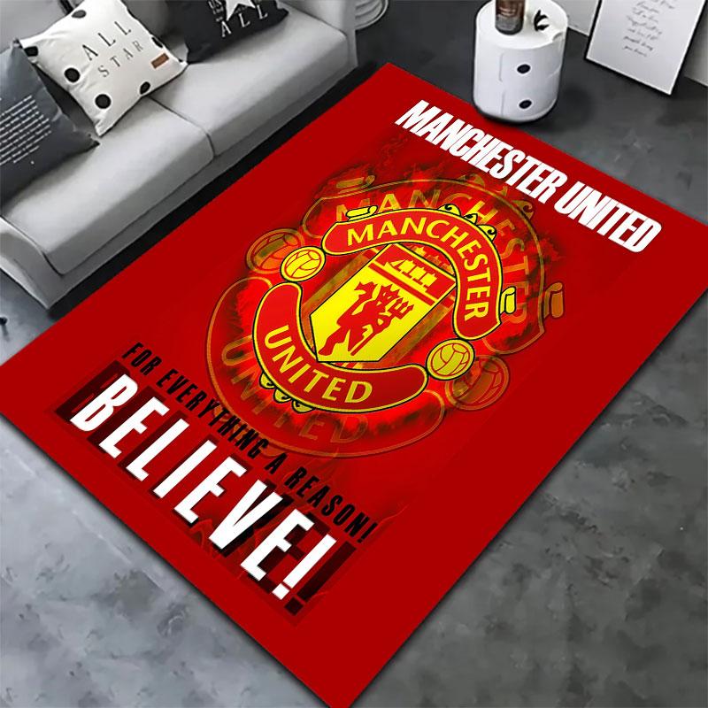 Manchester United F Carpet Rug for Living Room Bedroom Home Sofa Decoration,Kids play Non-slip Floor Mat