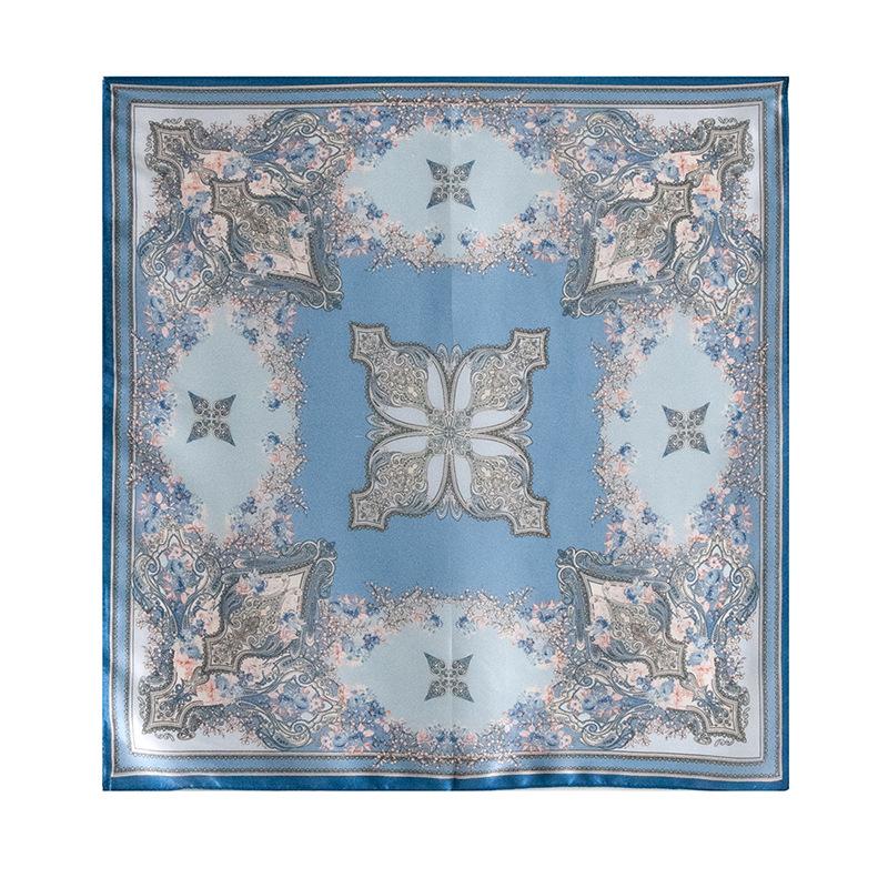French Cashew Flower 53 Mulberry Silk Small Square Scarf Women's Spring Summer Decoration High-end Neck Tie
