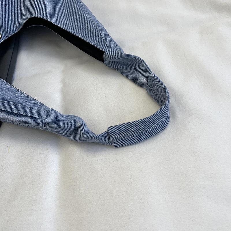 Denim Hobo Bag for Women with Oversized Design and Simple Style