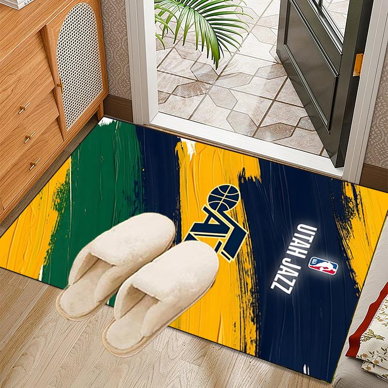 Jazz Basketball Team Rug Office Carpet Non-Slip Mat, Chair Rug Floor Covering for Gaming, Bedroom, Living Room , Home Decor Christmas Gift